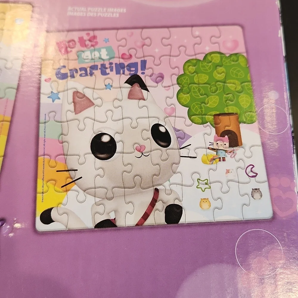 DreamWorks Gabby's Dollhouse, Two Puzzles in Character Tubes, New - Picture 6 of 15